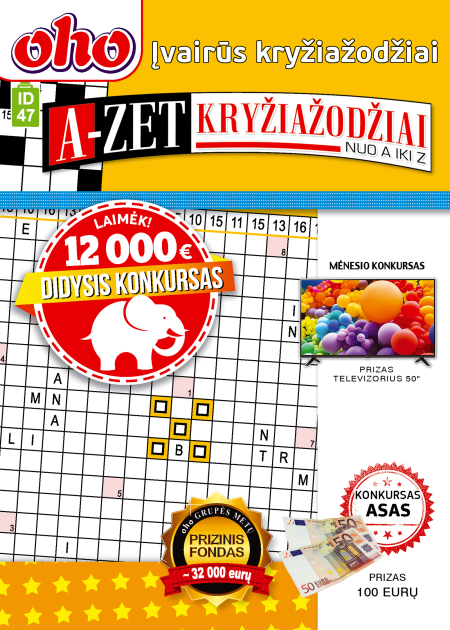 ID47. Oho A-ZET kryžiažodžiai prenumerata | Prenumerata.lt