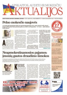 Apskaitos, audito ir mokesčių aktualijos