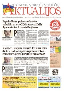 Apskaitos, audito ir mokesčių aktualijos