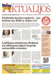 Apskaitos, audito ir mokesčių aktualijos