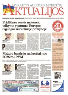 Apskaitos, audito ir mokesčių aktualijos